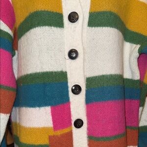 Colorful Striped Women's Cardigan